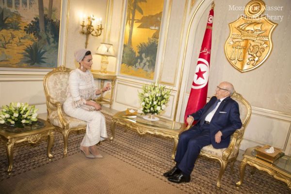 HH Meets the president of Tunisia 