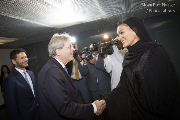 HH Sheikha Moza meets with Italian Prime Minister 