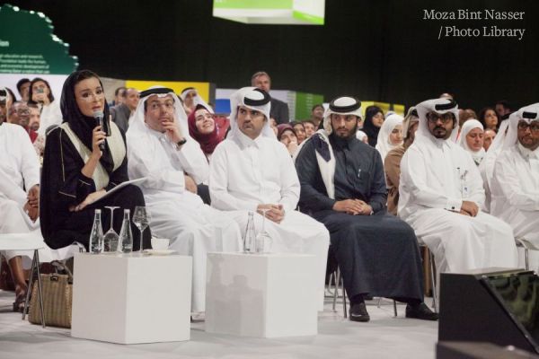 HH Sheikha Moza participates at "I AM QF" Townhall