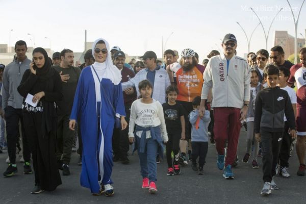  HH Sheikha Moza participates in National Sport Day activities in Qatar Foundation