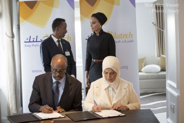 HH Sheikha Moza witnesses key agreements with Silatech in New York