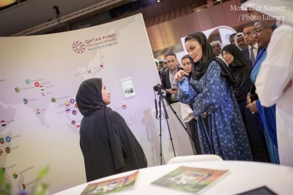 HH Sheikha Moza tours Innovation Hub at WISH 2018