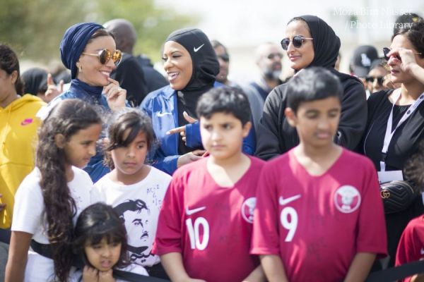 HH Sheikha Moza participates in National Sport Day at Education City