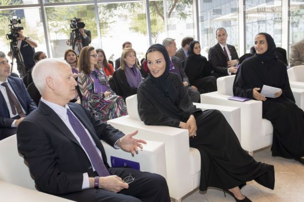 HH Sheikha Moza officially opens The Media Majlis at Northwestern University in Qatar