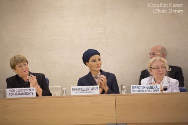 HH Sheikha Moza gives keynote address at the Social Forum of the Human Rights Council