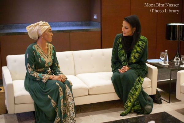 HH Sheikha Moza meets with First Lady of Gambia HH Sheikha Moza meets with First Lady of Gambia