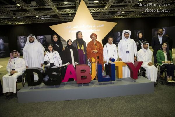 HH Sheikha Moza tours exhibition of Doha International Conference for Disability and Development