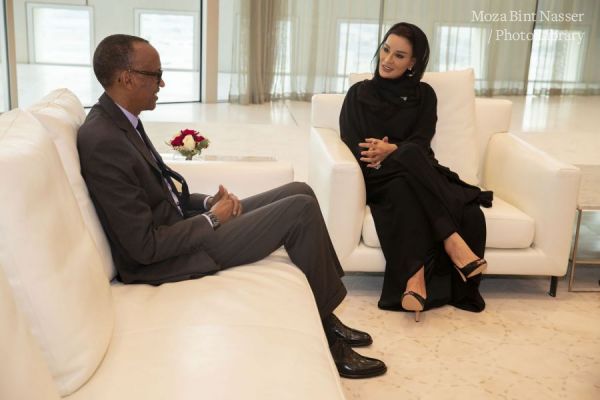 HH Sheikha Moza meets with President of Rwanda