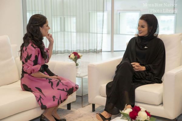 HH Sheikha Moza meets with First Lady of El Salvador