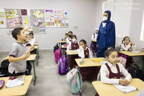 HH Sheikha Moza visits Assalam Schools in Qatar