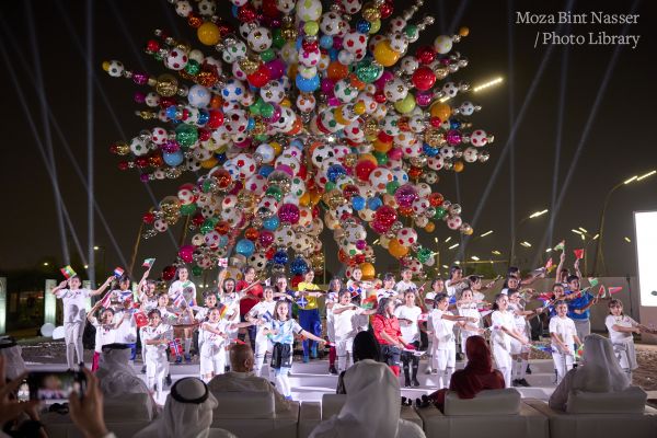 صاحبة السمو تدشن مجسم " معا" بالمدينة التعليمية