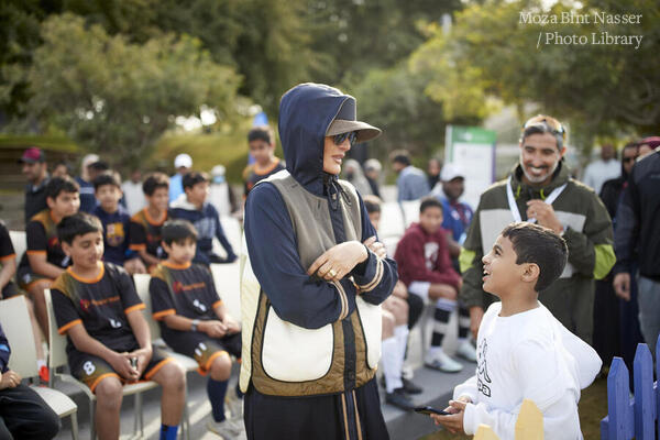 صاحبة السمو تشارك في فعاليات اليوم الرياضي للدولة في مؤسسة قطر