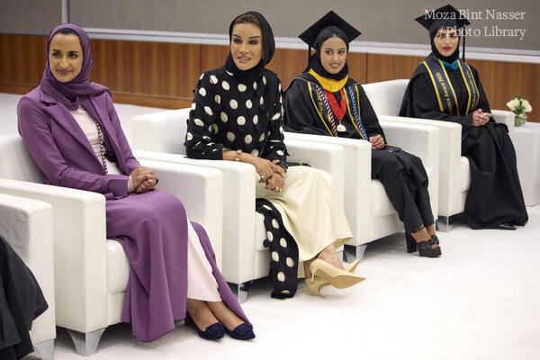 Her Highness Meets Graduates Honored with Qatar Foundation’s Excellence Award