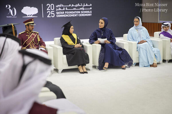 صاحبة السمو تشهد حفل تكريم مدارس مؤسسة قطر 2025